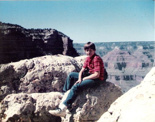 <b>Scott on the Bright Angel Trail at the Grand Canyon</b>